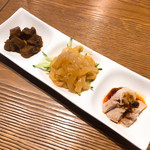 川人百味 - ランチコース 冷菜の三種盛り