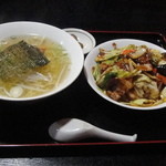 中国家庭料理 福源 - ラーメンセット(回鍋飯、塩ラーメン)