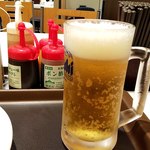 松屋 - ビールは2杯ぐらい飲むべさ。
