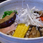 蕎麦きり みよた - [季節限定]冷し鴨茄子そば@780円