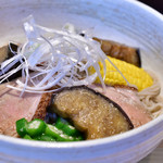 蕎麦きり みよた - [季節限定]冷し鴨茄子そば@780円