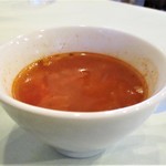 りんどう - ランチに付く トマトスープ。　　　　　　2019.09.07