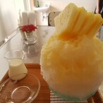 埜庵 - パイナップル氷パイナップルトッピング1170円*2019.09