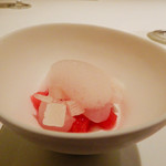 カンテサンス - ブランマンジェ　スイカ　ライチ　葡萄シャーベット