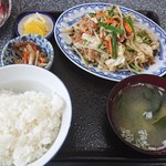 Haku rakuten - 肉野菜炒め定食  1,000円