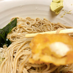 峠そば - いか天麩羅断面