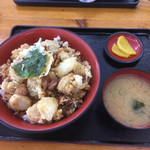 小川港魚河岸食堂 - かき揚げ丼