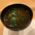 割烹 一楓 - なめこの味噌汁