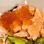 拉麺 イチバノナカ - サーモンとイクラの逆アルグル