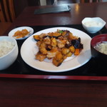 Saifukurou - 鶏肉茄子黒胡椒炒め定食