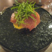 TAIAN - ハモン・イベリコ、中トロマリネ？、イチジク、ジャガイモ、フルーツトマト？