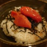 酒菜坊 橋蔵 - だし茶漬け＜梅・明太子＞　ズームアップ