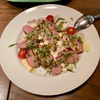 シャイニーアウル 表参道 - 合ガモのローストチコリとゴルゴンゾーラで ¥1,600