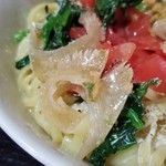 塩そば専門店 桑ばら - 牡丹海老とトマトの和えそば 〜海苔と牡丹海老卵添え〜