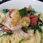 塩そば専門店 桑ばら - 牡丹海老とトマトの和えそば 〜海苔と牡丹海老卵添え〜