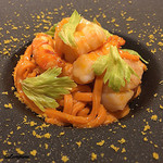 カーサ・デル・チーボ - 車海老のﾐｿを練り込んだBavette