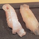 三郎鮨 - エンガワの美味なこと！