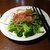 一二味 - 料理写真:サラダバーにはレタス、水菜、パプリカオニオン、ブロッコリー。ドレッシングは3種。