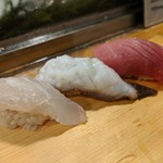 天史朗鮨 - おまかせ握り　ハタ、タコ、マグロ