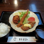 キッチントーキョー - ミックスフライ定食　800円