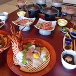 伊勢志摩　湯元　神代温泉　慶泉 - 最初に並んでた料理たち