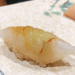 鮨旬美西川 - スズキの昆布締め