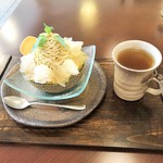 和栗や - 夏のモンブラン「メロン」茎ほうじ茶セット