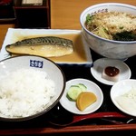 手打 さか本 そば - 鯖の味噌煮セット