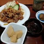 味処あさくら - 豚肉の生姜焼定食です。(2019年9月)