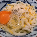 丸亀製麺 - チーズ釜玉（並）…520円(税込)
