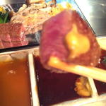 ステーキハウス華 - 辛子醤油が合うんですよねー☆