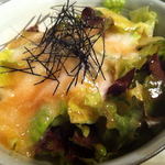 ステーキハウス華 - サラダです！洋風ドレッシングが美味しいです！