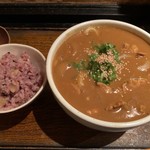 葉隠 - カレーうどん 栗ご飯