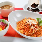 パスタランチ   パスタの大盛り無料!!!