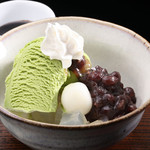 あえんの抹茶クリームあんみつ