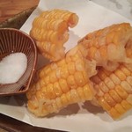 越前鮮魚店 - トウモロコシの天ぷら