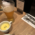 3diner - ビールとかぼちゃの冷製スープ