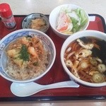 ファミール - 海鮮かき揚げ丼とうどん