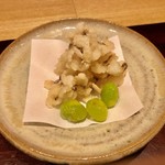 川田 - 2019.8.  鱧と新銀杏の揚げ物