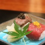 神戸牛 ステーキ割烹 雪月花 炭火焼 - ◆神戸牛の二色手毬寿司