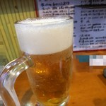 炭火焼鳥 萃 - 生ビール (250円)