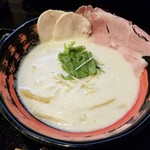 おれ流ラーメン鶏さき麺いち - クリーミー鶏しょうゆ白湯