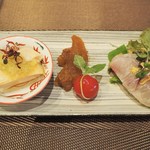 中国菜つじ岡 - 飲茶ランチの前菜盛り合わせ