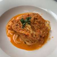 プリミ・バチ - パスタ：＊ずわい蟹と渡り蟹のタリオリーニ（+\500） こちらのずわい蟹と渡り蟹のタリオリーニが大好き。 蟹がたっぷり。ソースが美味しいんです。パスタも美味しい。