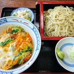 そば処 はなたに - 須賀川とろりカツ丼セット。嬉しい組み合わせ。