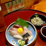 Koryouriyayoi - ビールとお刺身(食べ途中写真でスミマセン)