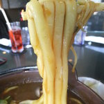 鬼はそと福はうち - えび天・温玉入り、鉄鍋煮込みカレーうどんのうどんのアップ　【　２０１２年１月　】6