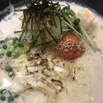 Udon Hanamusubi - 豆乳明太うどん880円＋焼チーズ100円
