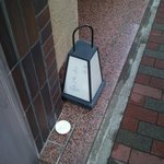 銀座うち山 - 2.10訪問：店頭にある、この小さな灯りを目印に訪店すると良いです。