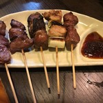 串政 - かしら、ねぎま、レバー、タン、ハツ